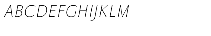 Talis C Thin Italic Font UPPERCASE