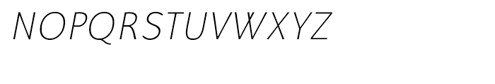 Talis C Thin Italic Font UPPERCASE