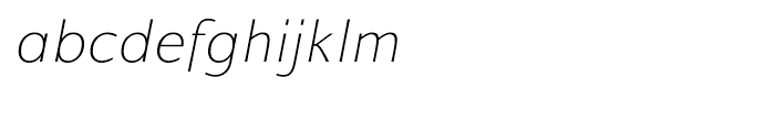 Talis C Thin Italic Font LOWERCASE