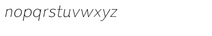Talis C Thin Italic Font LOWERCASE
