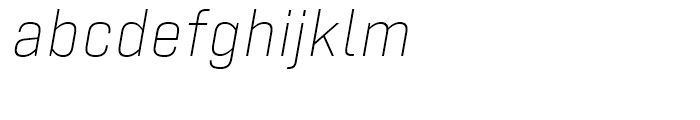 Tamba Sans ExtraLight Italic Font LOWERCASE