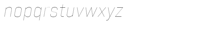 Tamba Sans Thin Italic Font LOWERCASE