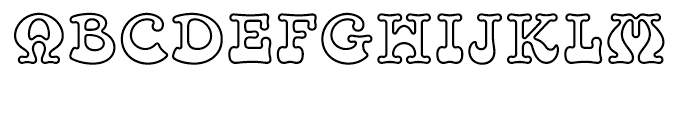 Tambourine Outline Font UPPERCASE