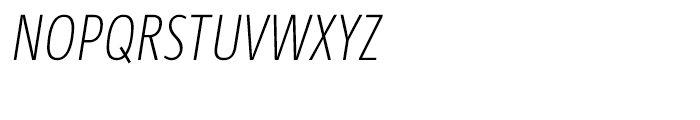 Taz Condensed ExtraLight Italic Font UPPERCASE