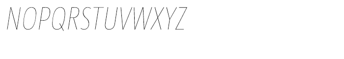 Taz Condensed H14 Italic Font UPPERCASE