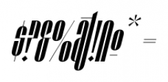 Taboo Pro Italic Font OTHER CHARS