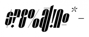 Taboo Pro Medium Italic Font OTHER CHARS