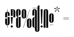 Taboo Pro Regular Font OTHER CHARS