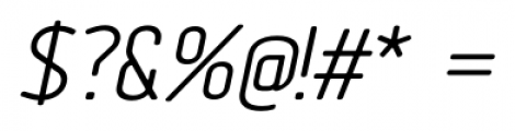 Tadao Italic Font OTHER CHARS