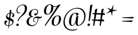 Taiga Italic Font OTHER CHARS