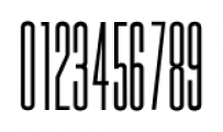 Tall Skinny Condensed Regular Font OTHER CHARS