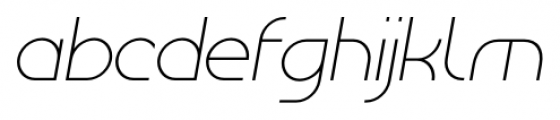 Tangential Light Tilted Font LOWERCASE