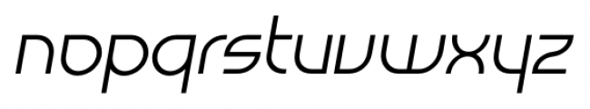 Tangential Medium Tilted Font LOWERCASE