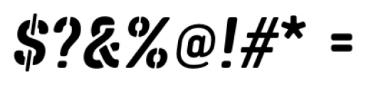 Targo 4F Stencil Italic Font OTHER CHARS