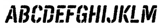 Targo 4F Stencil Rough Italic Font UPPERCASE
