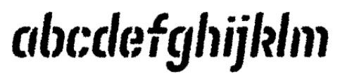 Targo 4F Stencil Rough Italic Font LOWERCASE