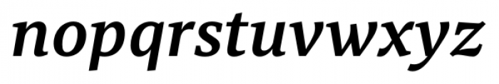 Tarsus Semi Bold Italic Font LOWERCASE