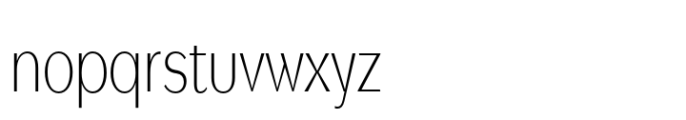 TA Modern Times Condensed Extra Light Font LOWERCASE