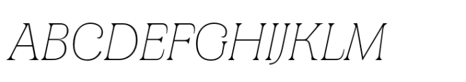 TA Typefire Thin Italic Font UPPERCASE