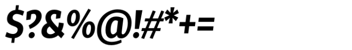 Tabac Big Sans Semi Bold Italic Font OTHER CHARS
