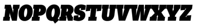 Tabac Big Slab Black Italic Font UPPERCASE
