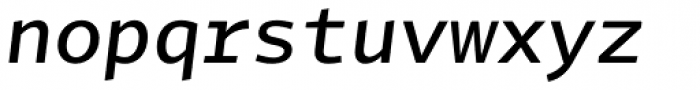 Tabac Mono Medium Italic Font LOWERCASE
