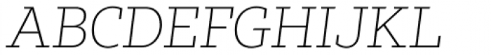 Tabac Slab Thin Italic Font UPPERCASE