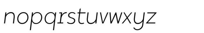 Tabela Ultra Light Italic Font LOWERCASE