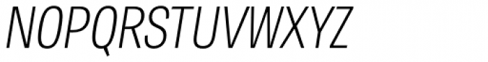 Tablet Gothic Condensed Thin Oblique Font UPPERCASE