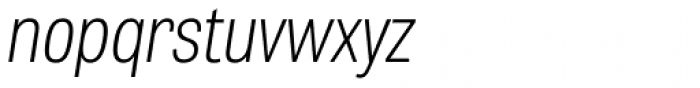 Tablet Gothic Condensed Thin Oblique Font LOWERCASE
