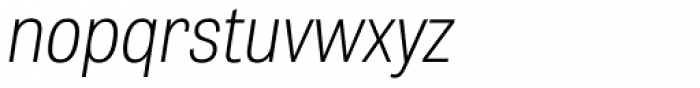 Tablet Gothic SemiCondensed Thin Oblique Font LOWERCASE