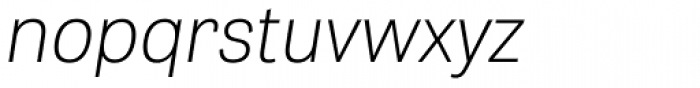 Tablet Gothic Thin Oblique Font LOWERCASE