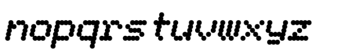 TabloID Dot Mono Fat Slant Font LOWERCASE