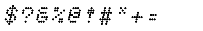 Tabloid Dot M Bold Slant Font OTHER CHARS