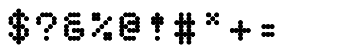 Tabloid Dot M Fat Font OTHER CHARS