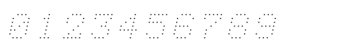 Tabloid Dot M Thin Slant Font OTHER CHARS