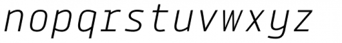 Tabular Light Italic Font LOWERCASE