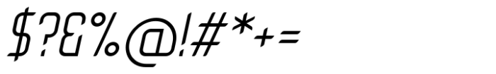 Tachyon Light Italic Font OTHER CHARS