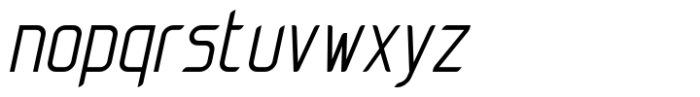 Tachyon Light Italic Font LOWERCASE