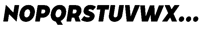 Tady Black X-High Condensed Italic Font UPPERCASE