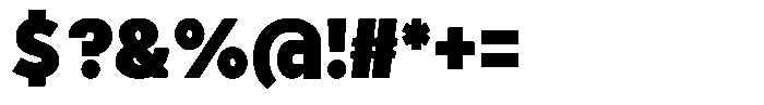 Tady Black X-High Condensed Font OTHER CHARS