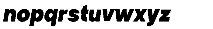 Tady Black X-High Italic Font LOWERCASE