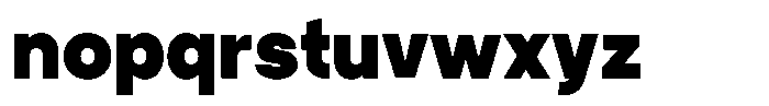 Tady Black X-High Font LOWERCASE