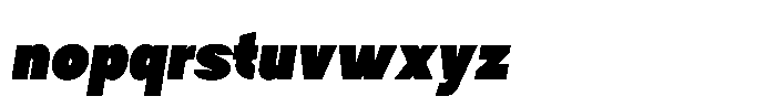 Tady Black X-Low Condensed Italic Font LOWERCASE