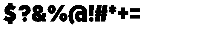 Tady Black X-Low Condensed Font OTHER CHARS