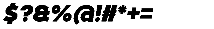 Tady Black X-Low Italic Font OTHER CHARS