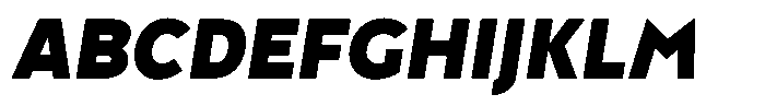 Tady Black X-Low Italic Font UPPERCASE