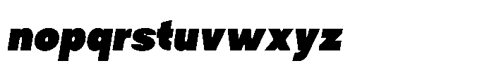 Tady Black X-Low Italic Font LOWERCASE