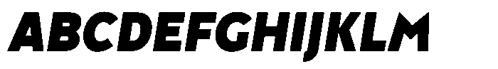 Tady Black X-Med Condensed Italic Font UPPERCASE