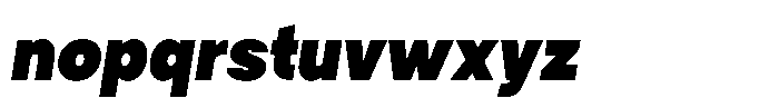 Tady Black X-Med Italic Font LOWERCASE